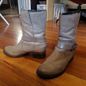 Clark tan leather mid-calf boots
